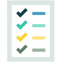 Practical Change plans and actions symbol represented a checklist with ticks.